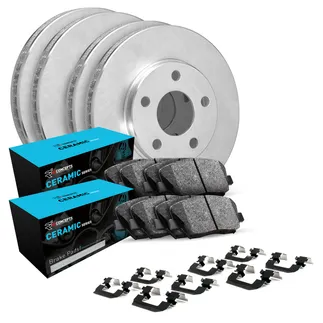 R1 Concepts WFWH2-73072 E- Line Series Brake Rotor W/ Ceramic Brake Pads & Hdw